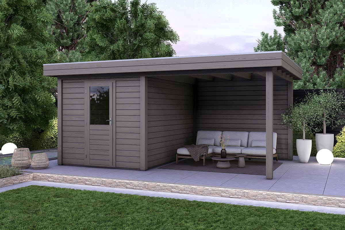 Tuinhuis Smart Serie 250+300 cm kwartsgrijs