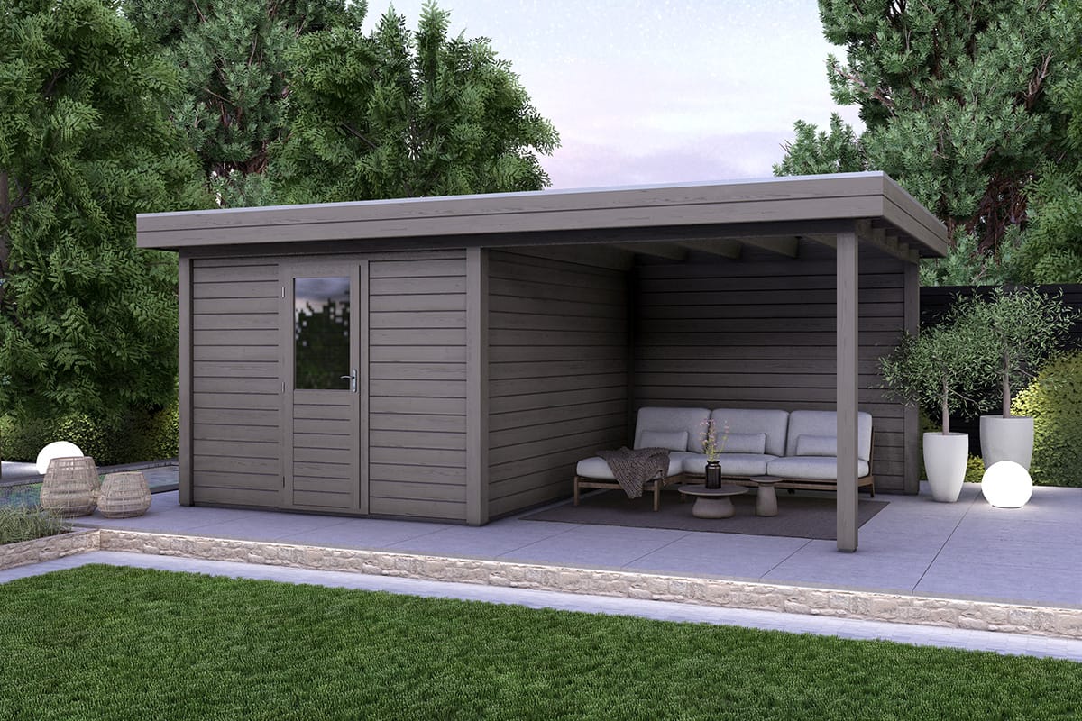 Tuinhuis Smart Serie 300+300 cm kwartsgrijs