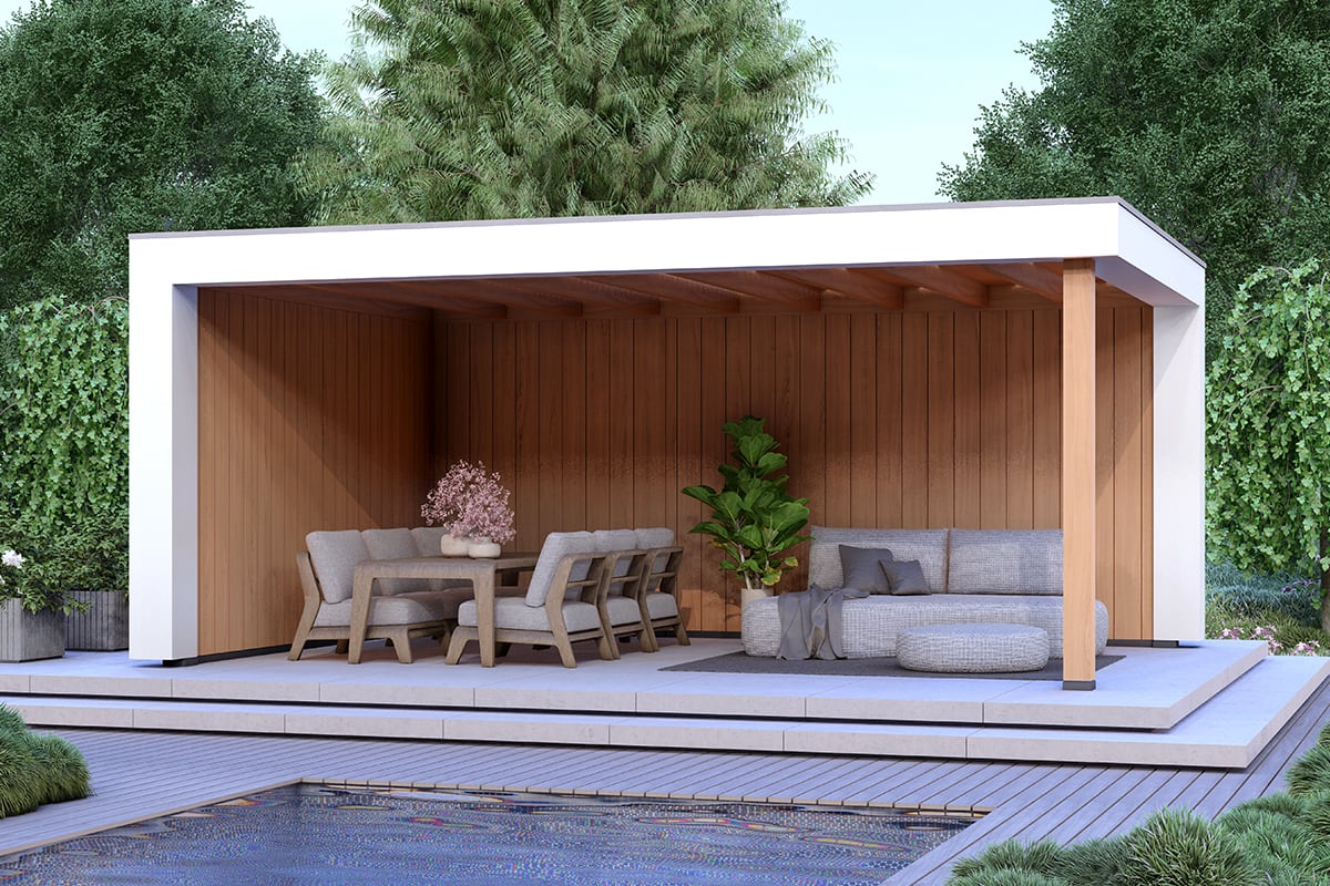 Overkapping Blend Serie 2 Douglas Sponningplanken 2 segmenten