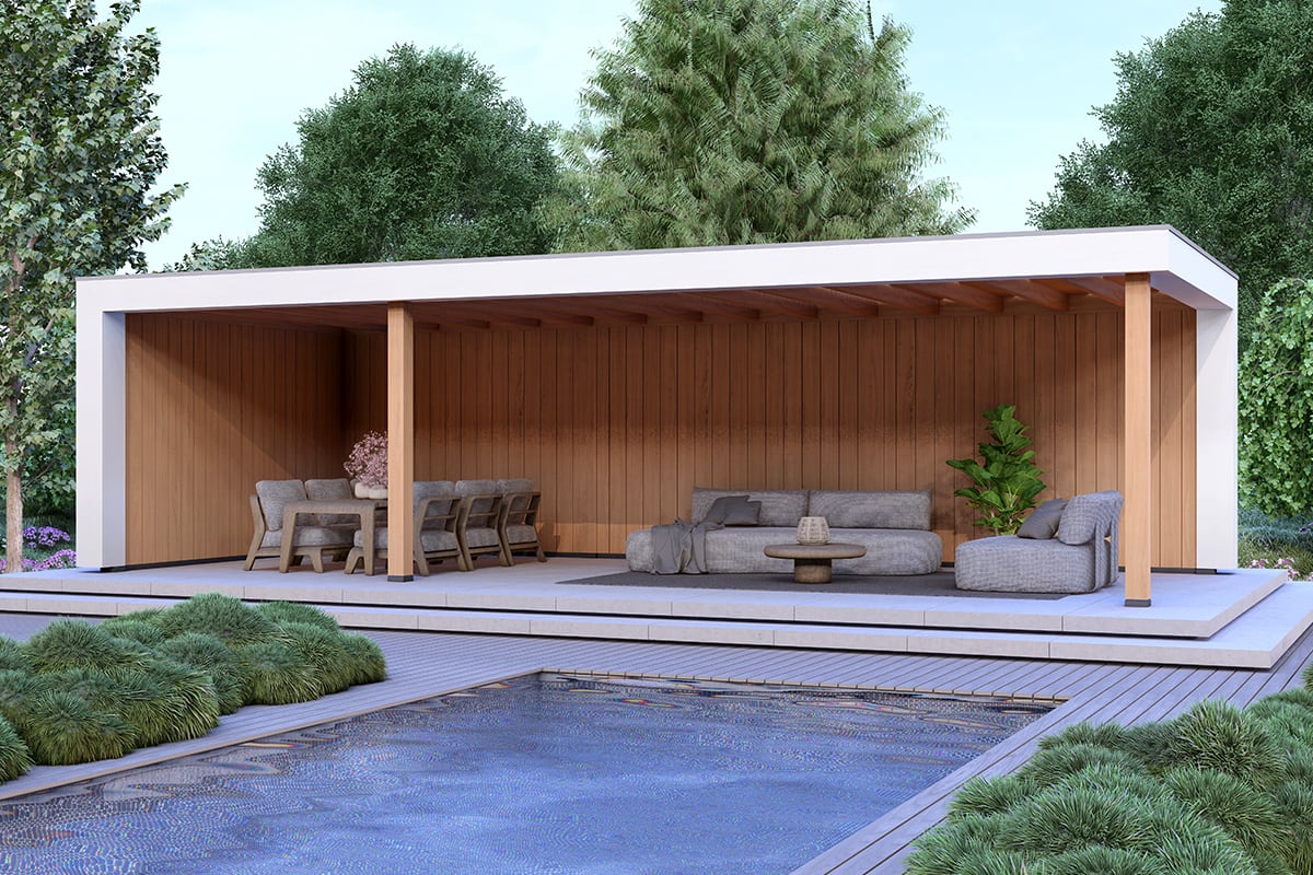 Overkapping Blend Serie 2 Douglas Sponningplanken 3 segmenten