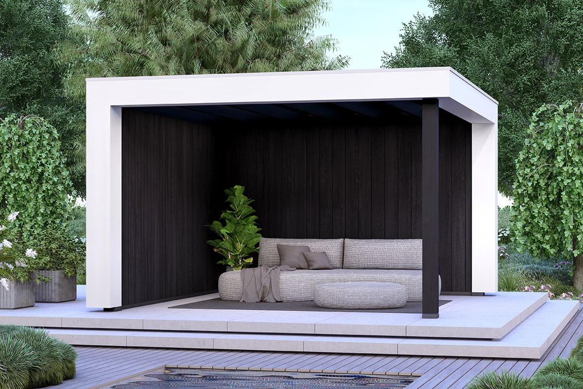 Overkapping Blend Serie 2 Zwarte Sponningplanken 1 segment