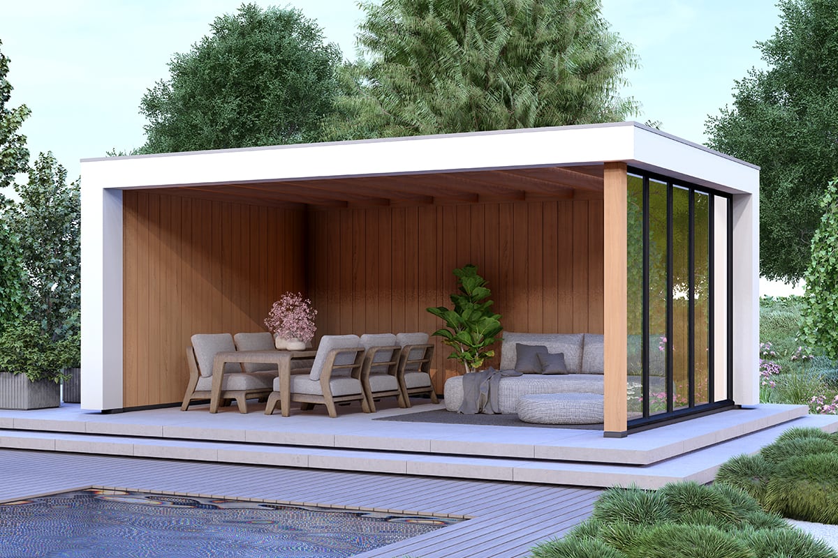Overkapping Blend Serie 3 Douglas Sponningplanken 2 segmenten