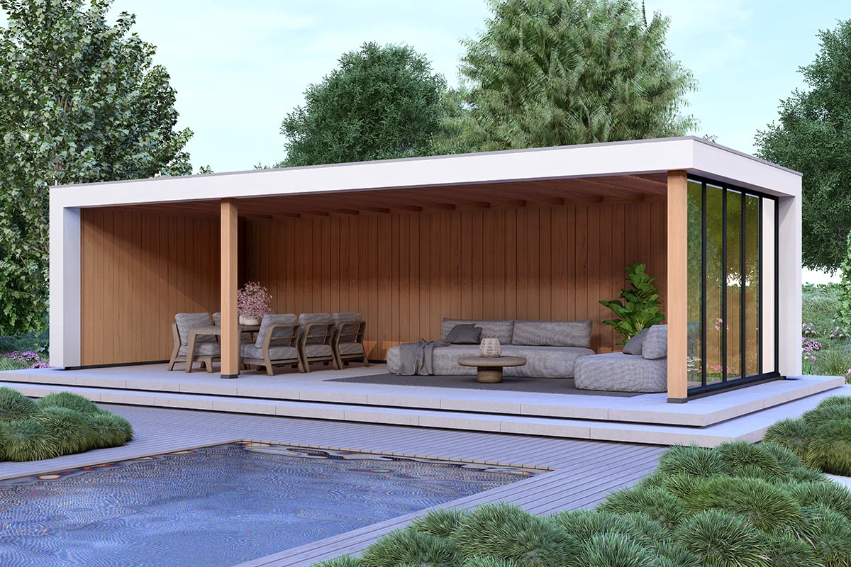 Overkapping Blend Serie 3 Douglas Sponningplanken 3 segmenten