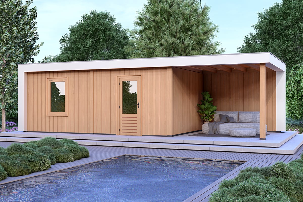 Overkapping Blend Serie 5 Douglas Sponningplanken 3 segmenten