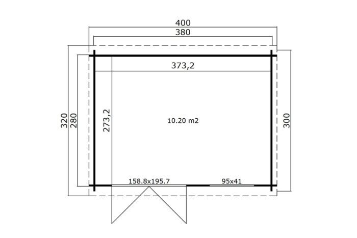 Tuinhuis Ella plattegrond
