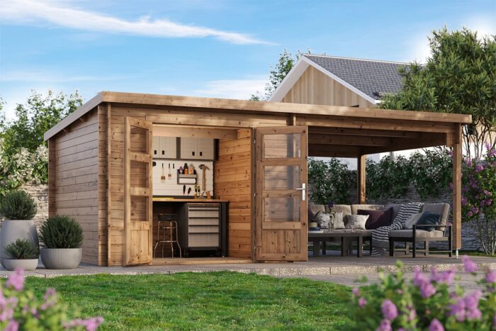 Tuinhuis Kelby Bruin Geimpregneerd 2