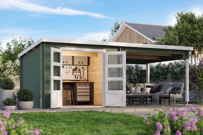 Tuinhuis Kelby Groengrijs Coaten 2