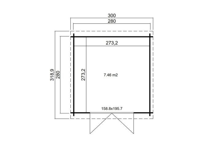 Tuinhuis Liv plattegrond