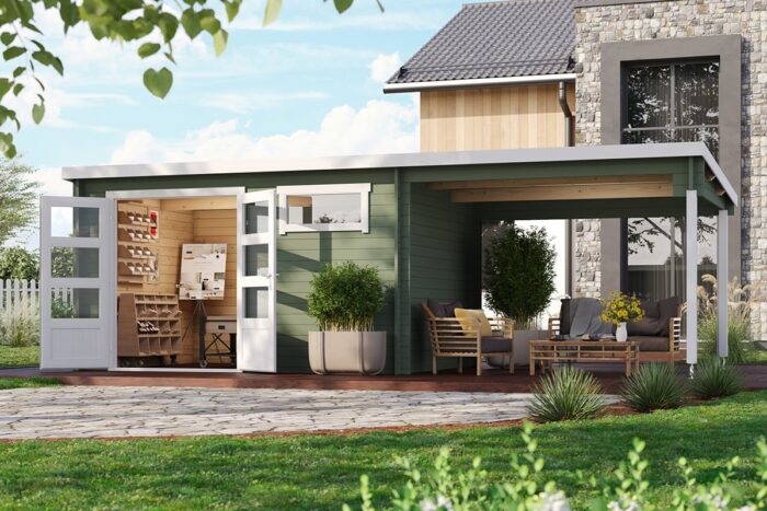Tuinhuis Malin Groengrijs Coaten 2