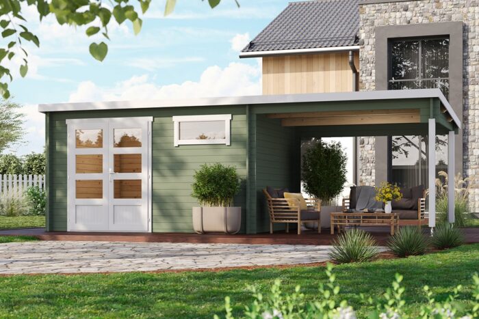 Tuinhuis Malin Groengrijs coaten