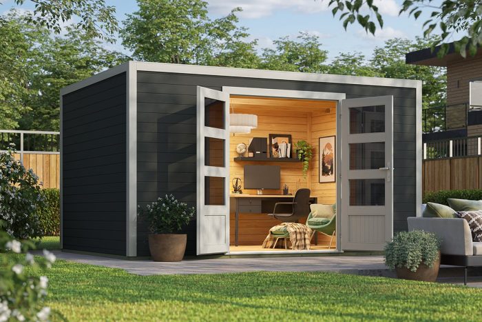 Tuinhuis Quby 400 X 300 cm Donkergrijs Basis 2