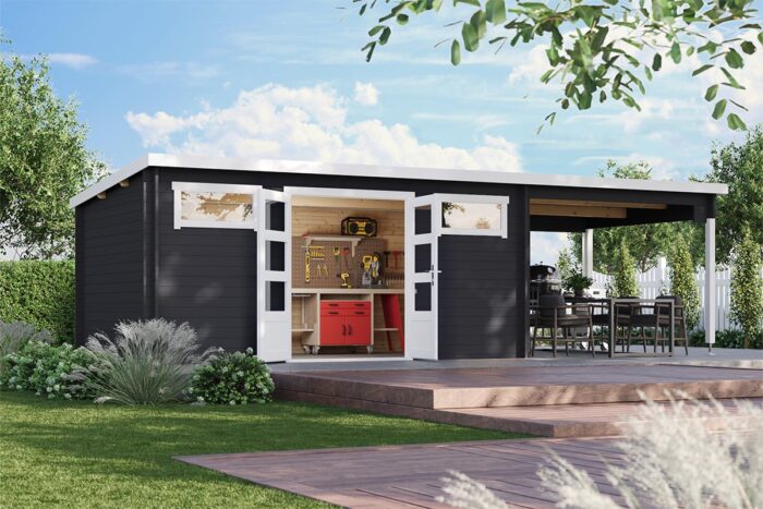 Tuinhuis Saga Donkergrijs Coaten 2