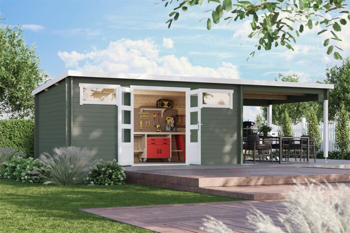 Tuinhuis Saga Groengrijs Coaten 2