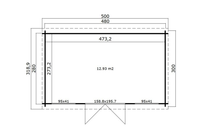 Tuinhuis Vita plattegrond