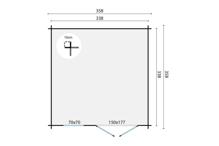 Blokhut Otto plattegrond
