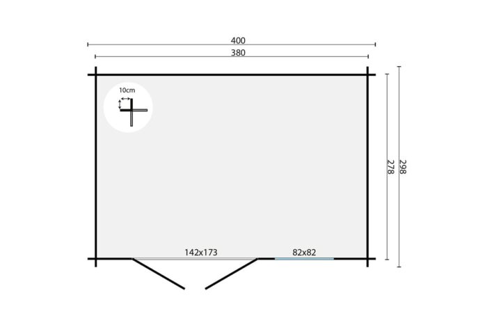 Blokhut Barcelona plattegrond