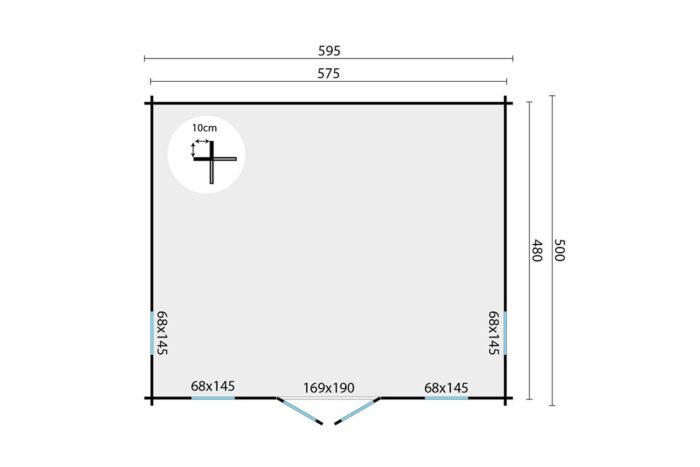 Blokhut Calpe plattegrond
