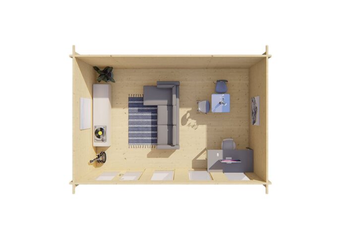 Blokhut Gabriella bovenaanzicht