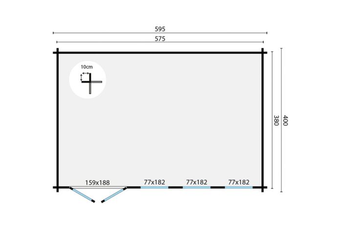 Blokhut Gabriella plattegrond