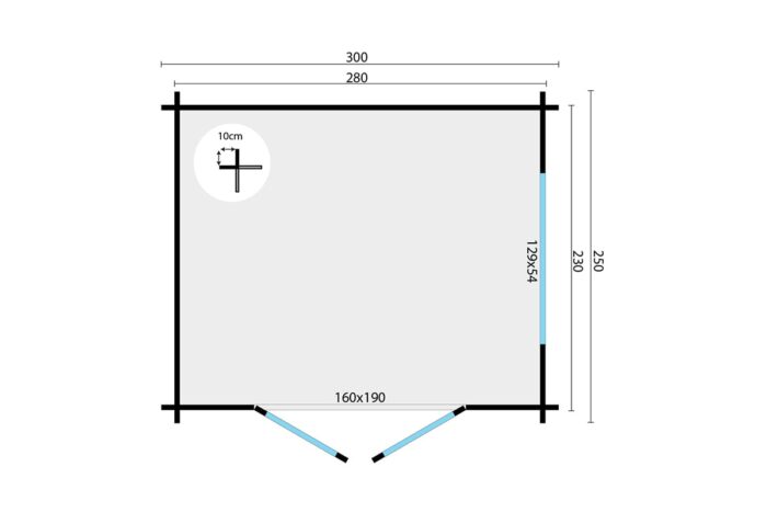 Blokhut Gadsby plattegrond