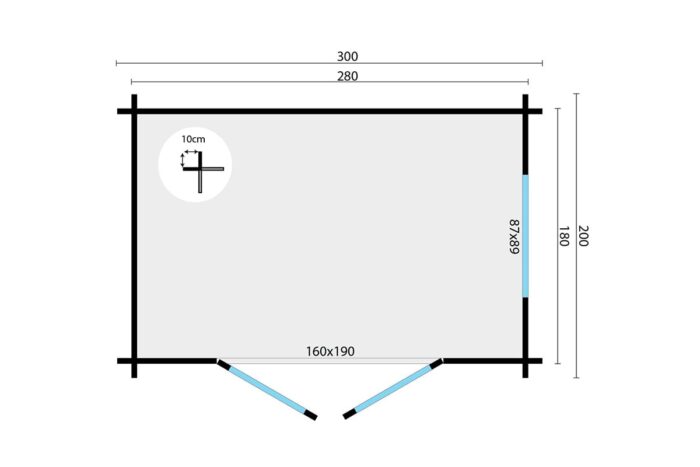 Blokhut Lucy plattegrond