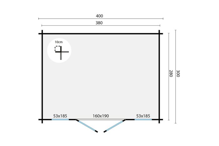 Blokhut Maggie plattegrond