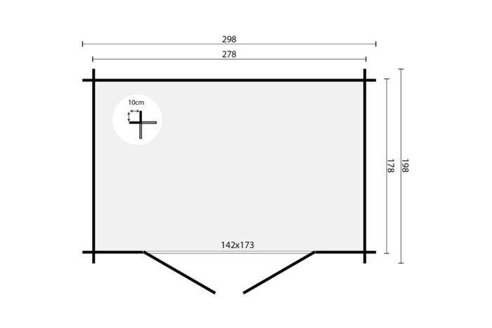 Blokhut Somo plattegrond