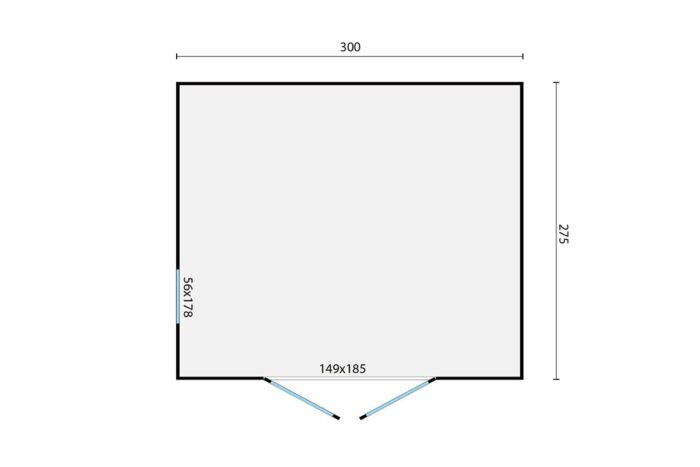Blokhut Tino plattegrond