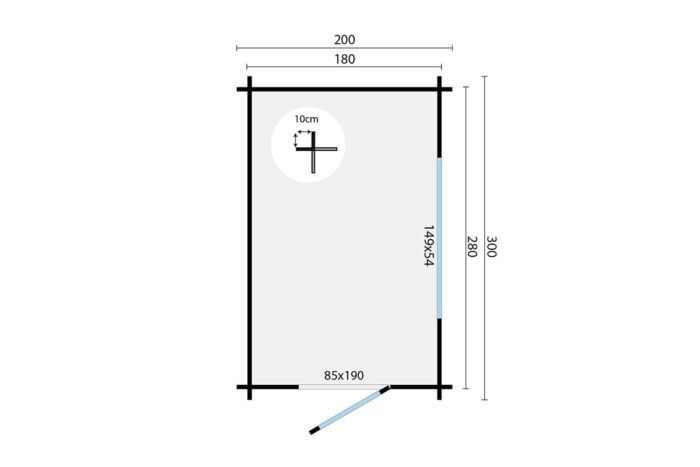 Blokhut Will plattegrond