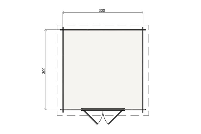 Plattegrond Tuinhuis Melle 300 X 300 cm
