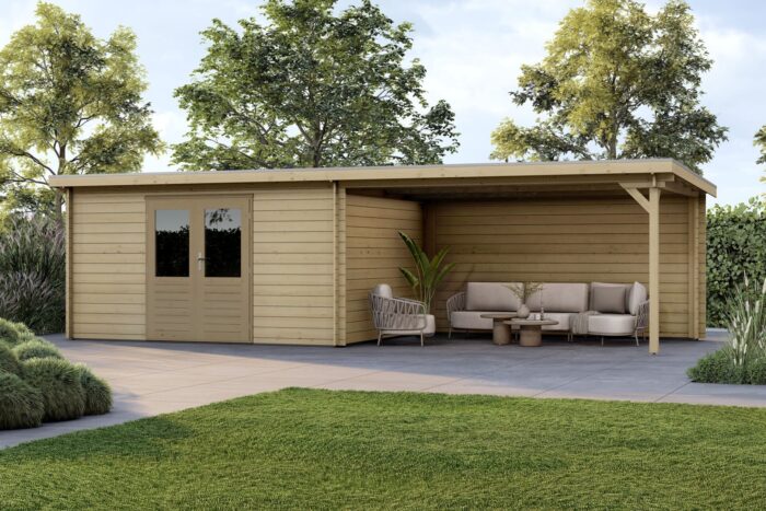 Tuinhuis Melle 400 x 400 cm geimpregneerd