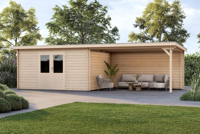 Tuinhuis Melle 400 x 400 cm onbehandeld