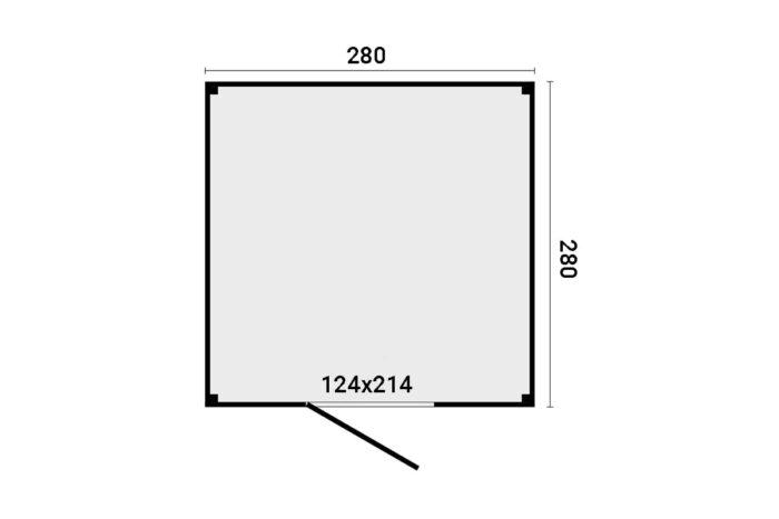 Kubio 280 X 280 cm plattegrond